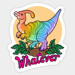 Moody Dinosaur (rainbow) Sticker